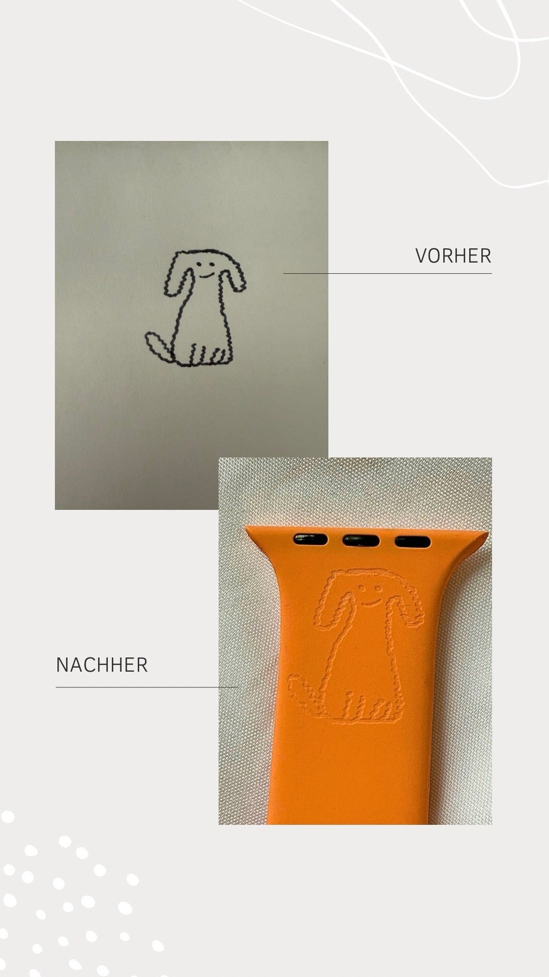 Personalisiertes Apple Watch Armband in Nahaufnahme – eigenes Design