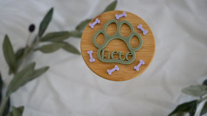 Personalisiertes Leckerliglas mit Knochen und Pfote