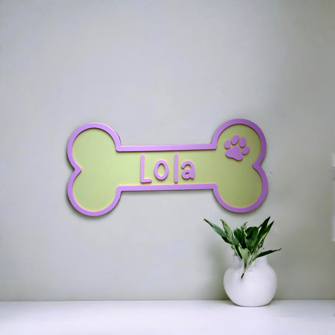 Personalisiertes Knochenschild für Hunde mit individueller Gravur – hochwertiges Haustier-Namensschild