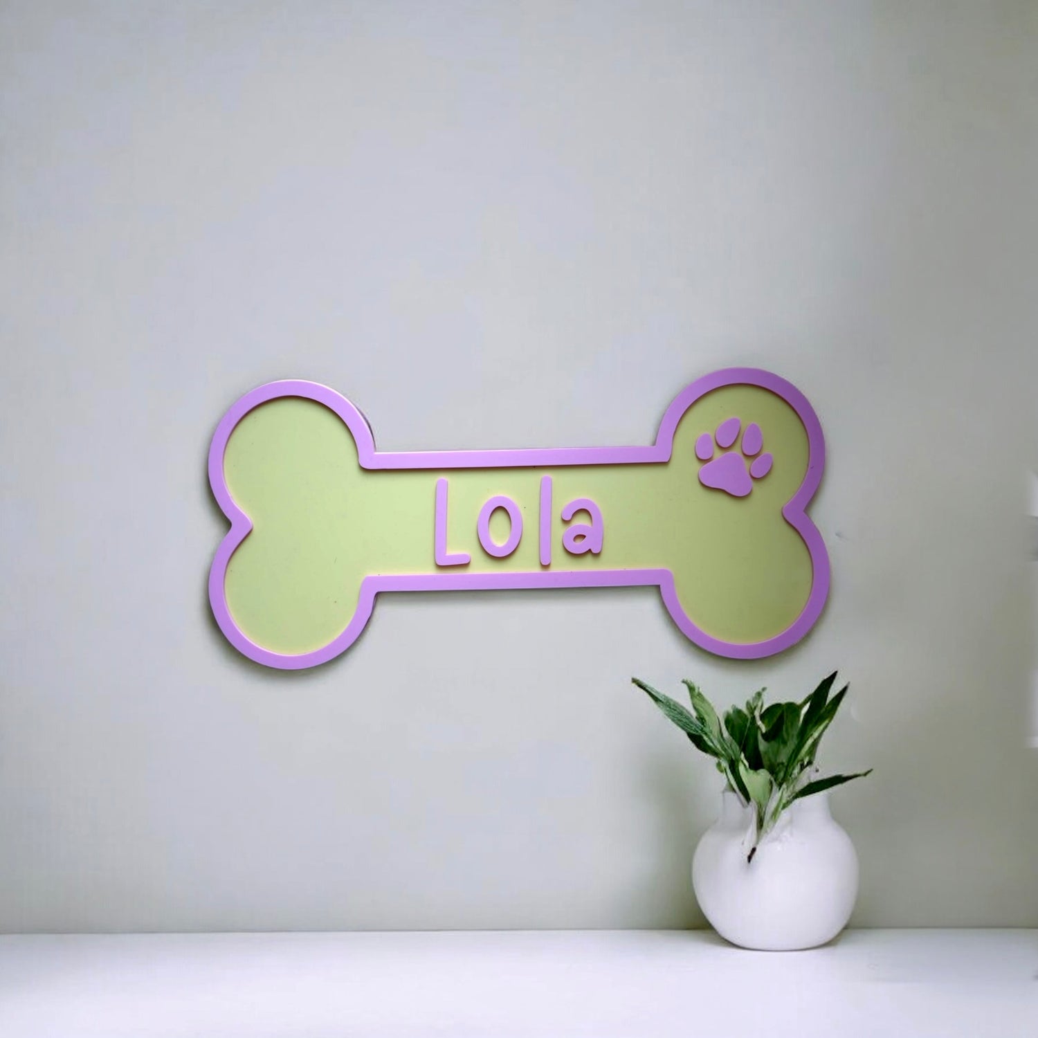 Personalisiertes Knochenschild für Hunde mit individueller Gravur – hochwertiges Haustier-Namensschild